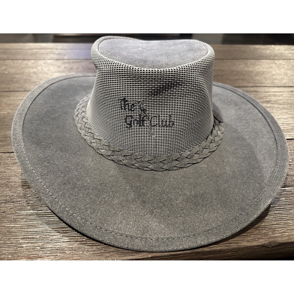 OUTBACK SHADE Australia Men's gray Sport Hat w/Mesh Strap The Golf Club M GUC